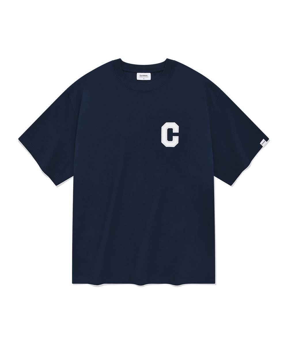 샤인 C 로고 티셔츠 네이비