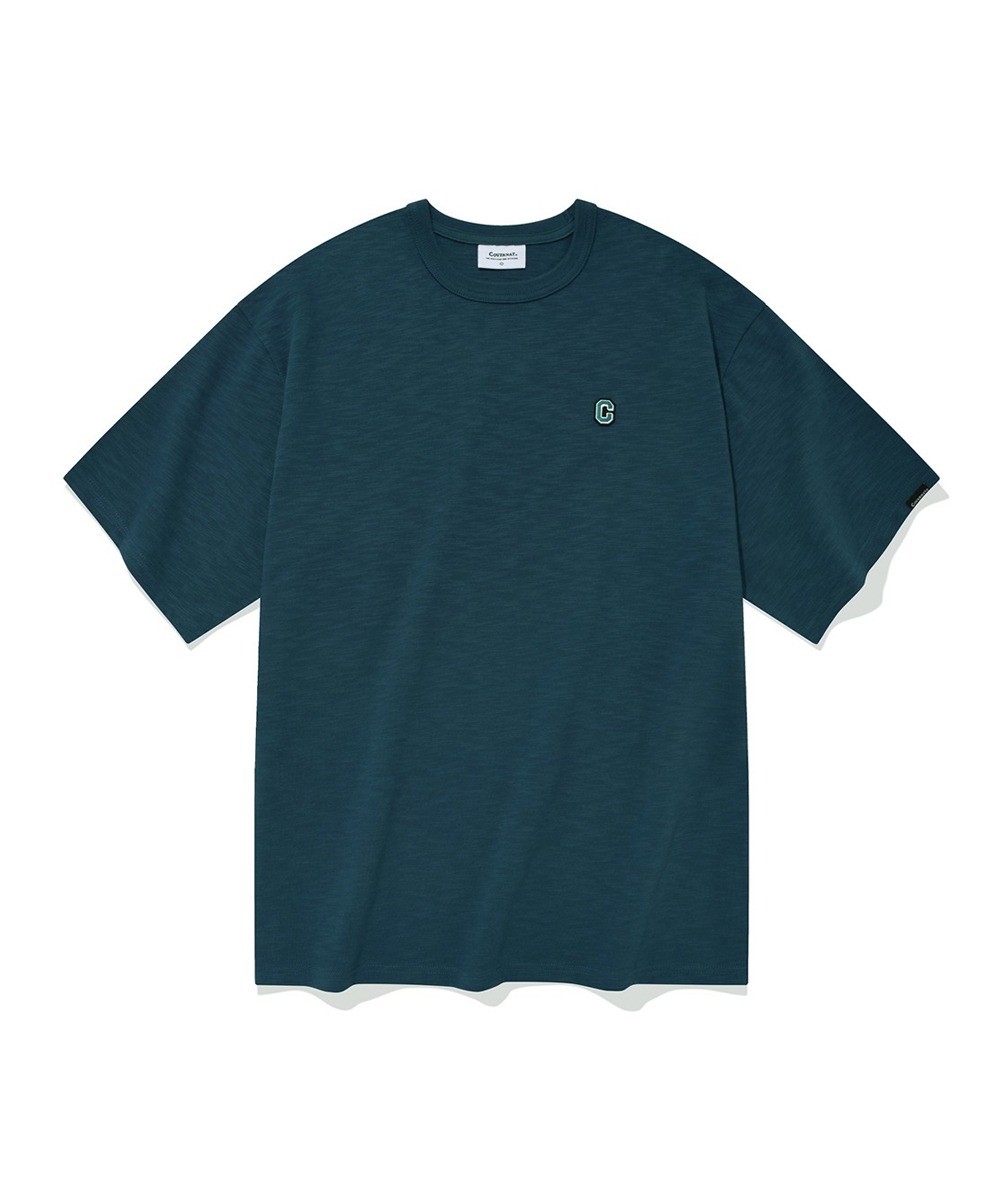 C 로고 와펜 슬랍 티셔츠 마린블루